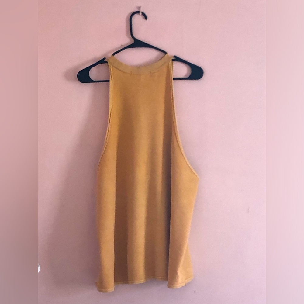 Free People/We the Free 100% Cotton Yellow/Mustard Colored Top